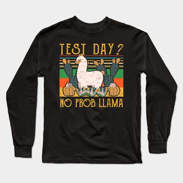 Test Day Teaching Funny Teacher Exam Testing Long Sleeve T-Shirt by craiglimu